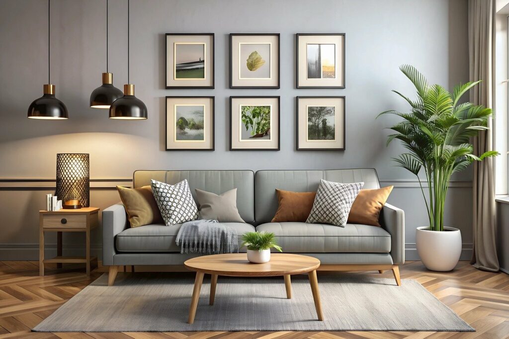 un appartement réaménagé par une entreprise de home Staging pour mettre en valeur la pièce de vie dans un appartement parisen en parfait état